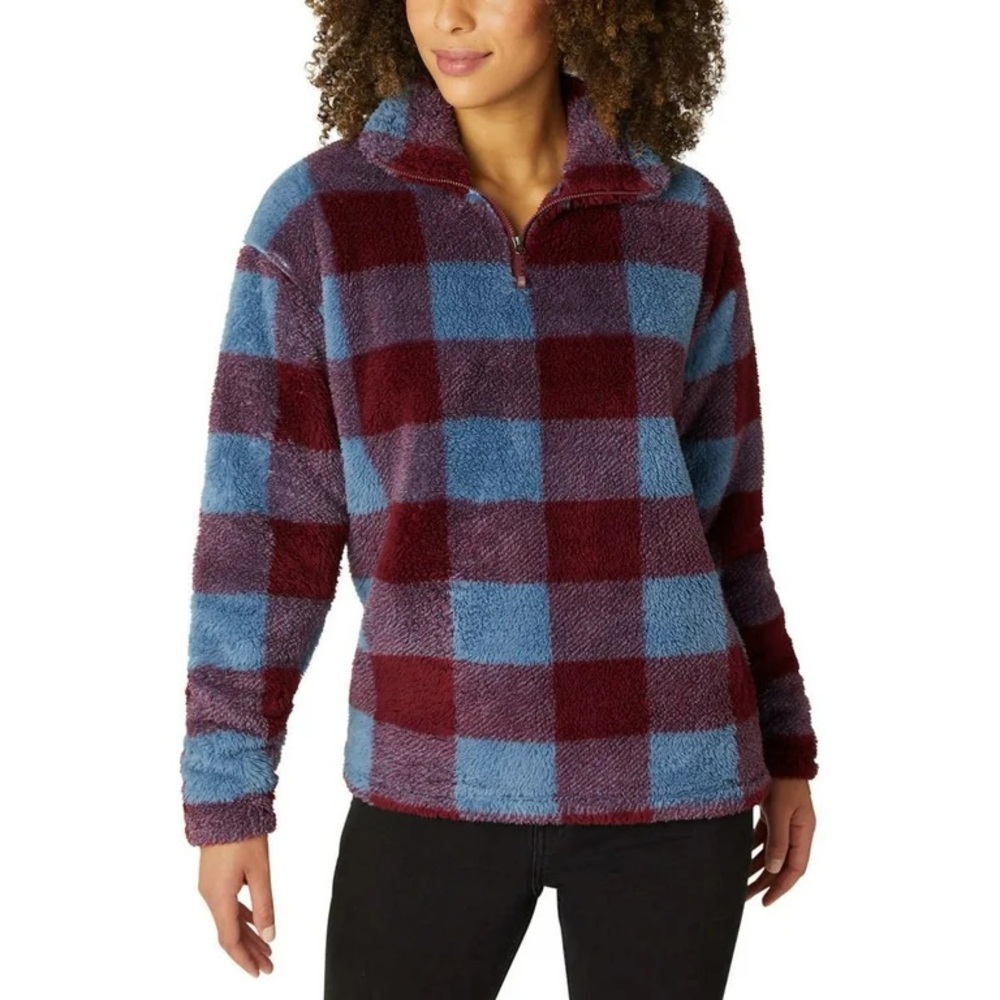 Eddie Bauer Women's Ultra Soft Plush Fleece Quarter Zip Pullover Top Size M